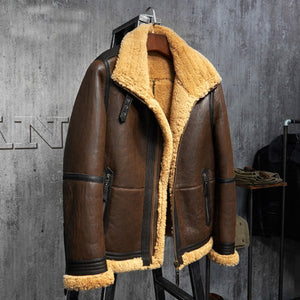 B-3 Style Leather and Wool